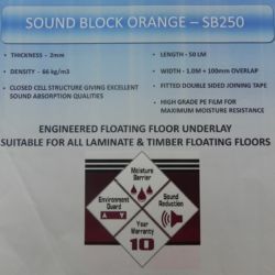 Orange Underlay description